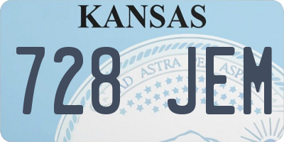 KS license plate 728JEM
