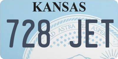 KS license plate 728JET