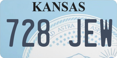 KS license plate 728JEW