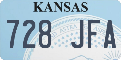 KS license plate 728JFA