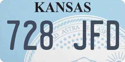 KS license plate 728JFD