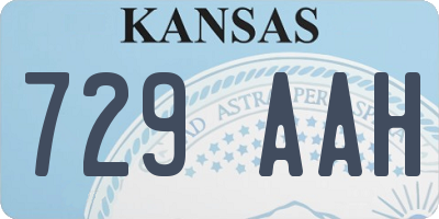 KS license plate 729AAH