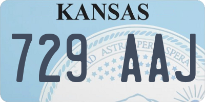 KS license plate 729AAJ