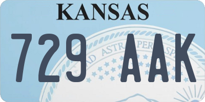 KS license plate 729AAK