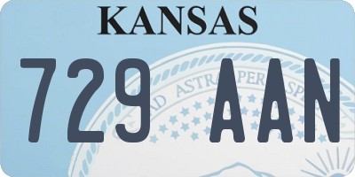 KS license plate 729AAN