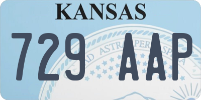 KS license plate 729AAP