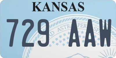 KS license plate 729AAW
