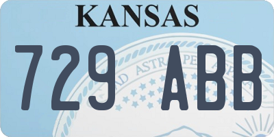 KS license plate 729ABB