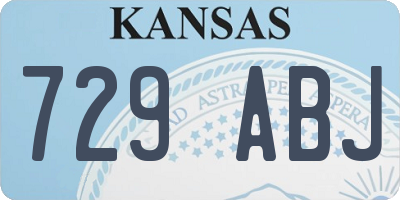 KS license plate 729ABJ