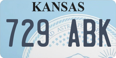 KS license plate 729ABK