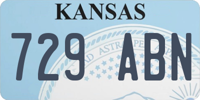 KS license plate 729ABN