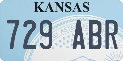 KS license plate 729ABR