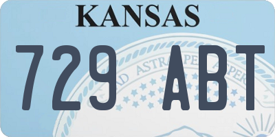 KS license plate 729ABT