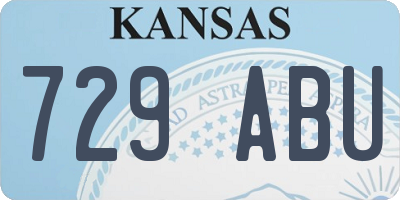 KS license plate 729ABU