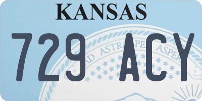 KS license plate 729ACY