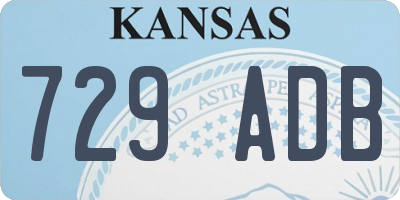 KS license plate 729ADB