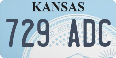 KS license plate 729ADC