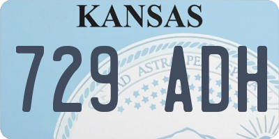 KS license plate 729ADH
