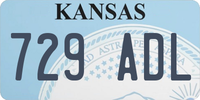 KS license plate 729ADL
