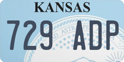 KS license plate 729ADP