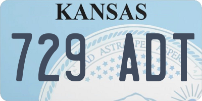 KS license plate 729ADT