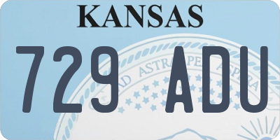 KS license plate 729ADU