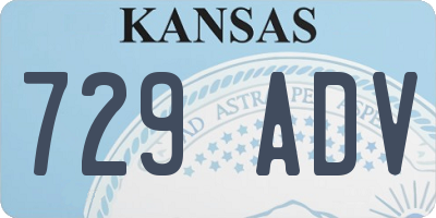 KS license plate 729ADV