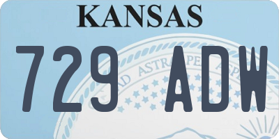 KS license plate 729ADW