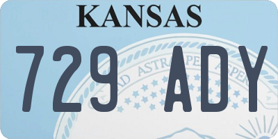 KS license plate 729ADY