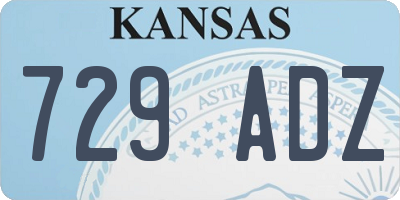 KS license plate 729ADZ