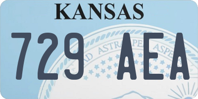 KS license plate 729AEA