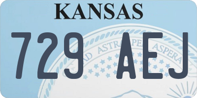 KS license plate 729AEJ