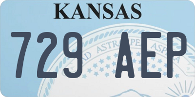 KS license plate 729AEP