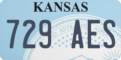 KS license plate 729AES