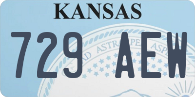 KS license plate 729AEW