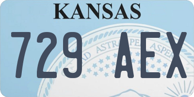 KS license plate 729AEX