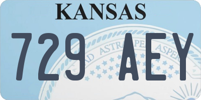 KS license plate 729AEY