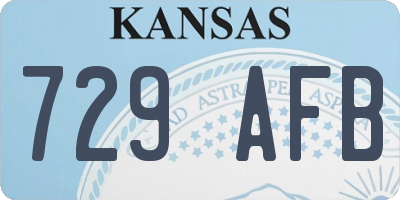 KS license plate 729AFB