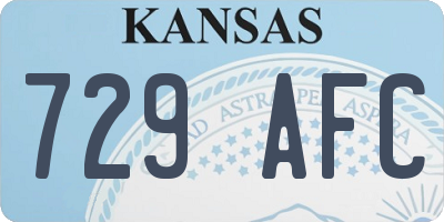 KS license plate 729AFC
