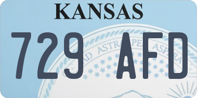KS license plate 729AFD