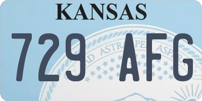 KS license plate 729AFG
