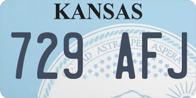 KS license plate 729AFJ