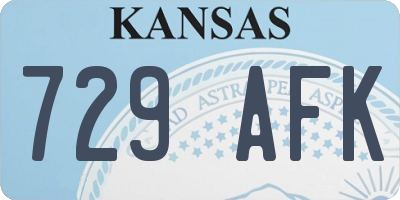 KS license plate 729AFK