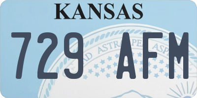 KS license plate 729AFM