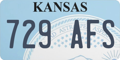 KS license plate 729AFS