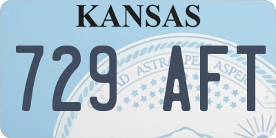 KS license plate 729AFT