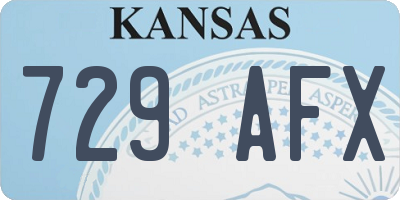 KS license plate 729AFX