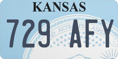 KS license plate 729AFY