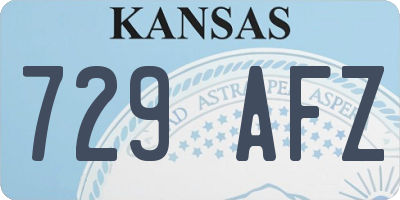 KS license plate 729AFZ