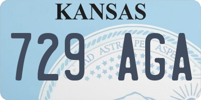 KS license plate 729AGA